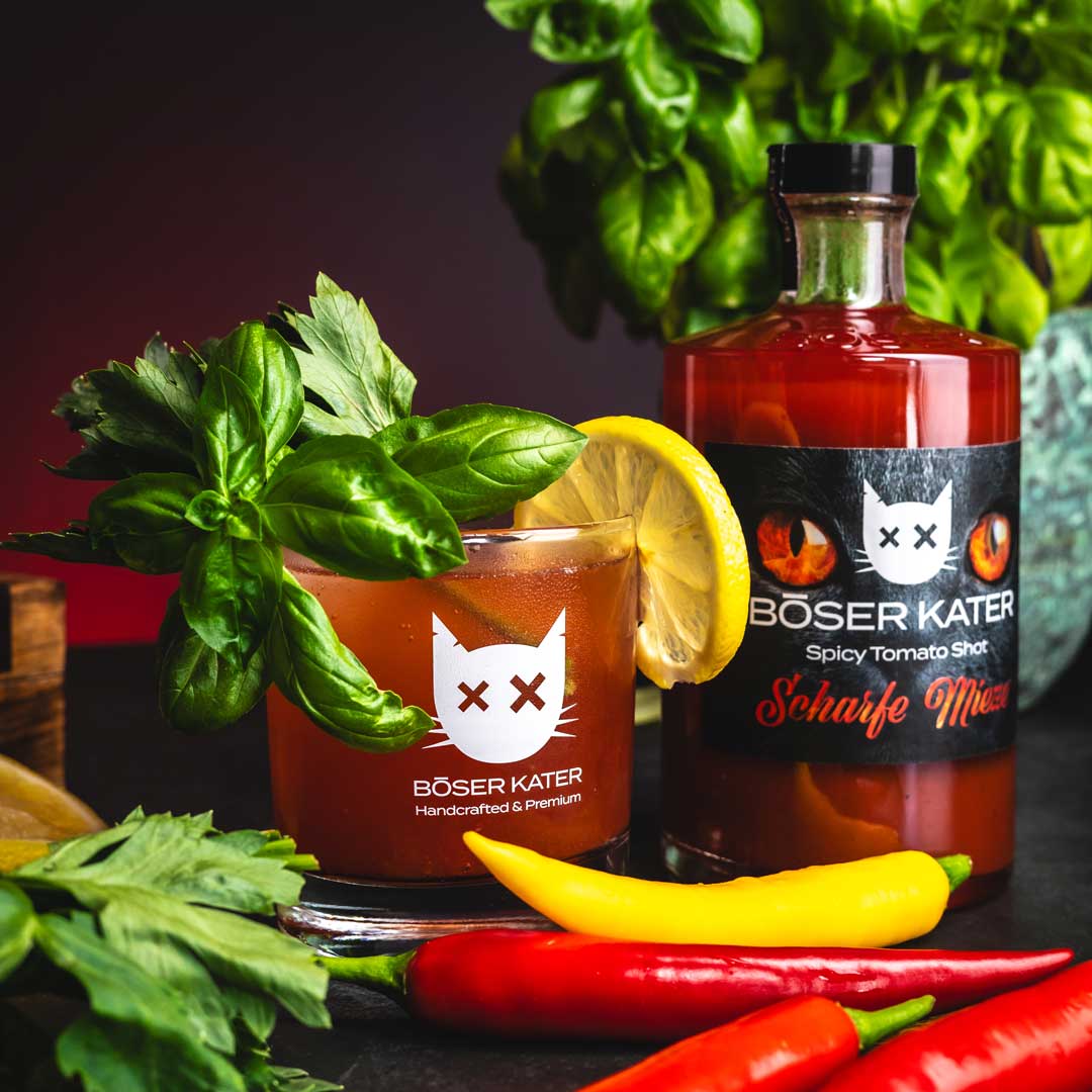 Böser Kater Scharfe Mieze – Spicy Mexikaner Shot Tomato Flavour 12,5% Vol. – Bild 3