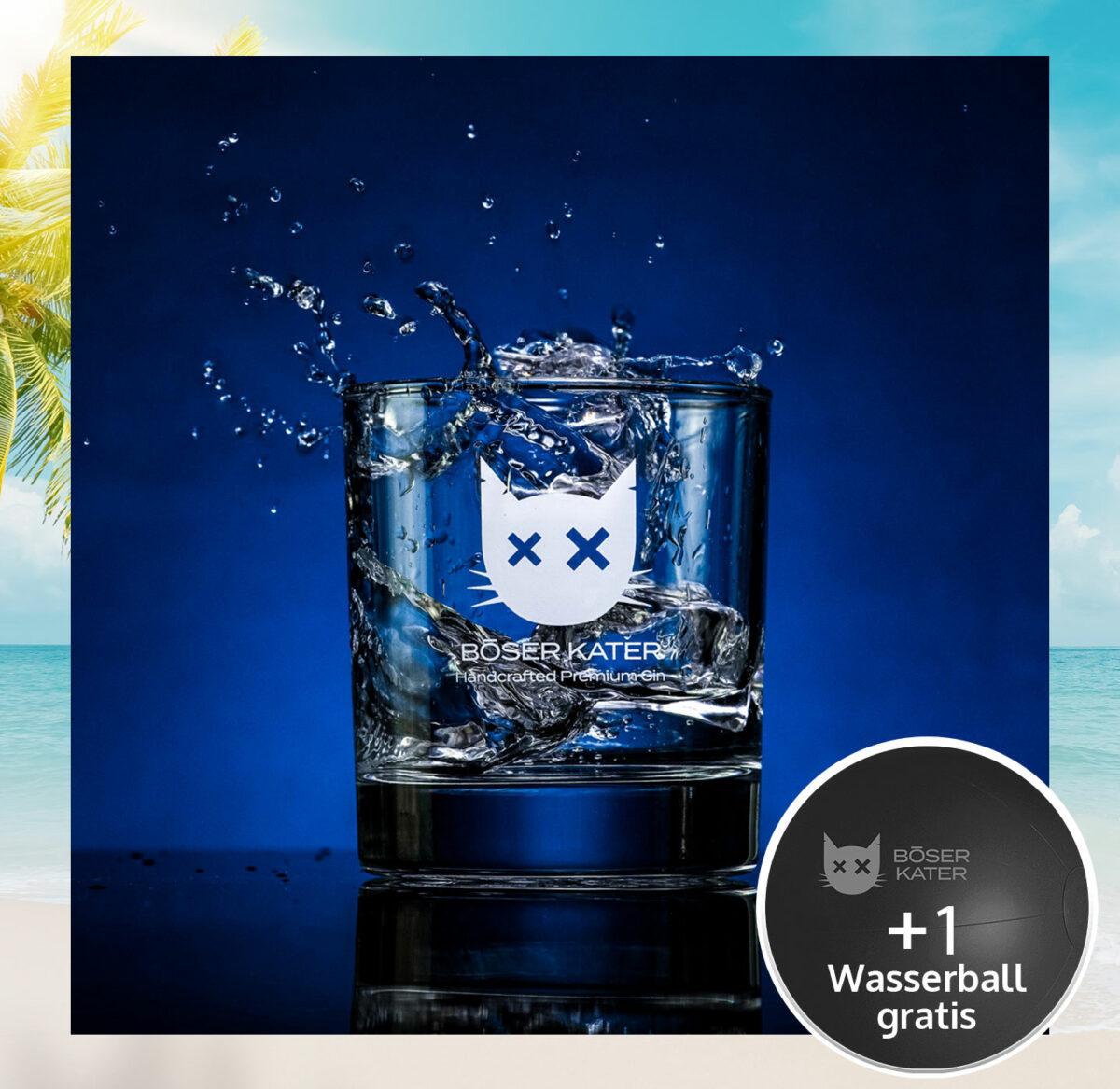 Böser Kater Tumbler Cocktail Gläser für Gin, Whisky, Rum & Vodka
