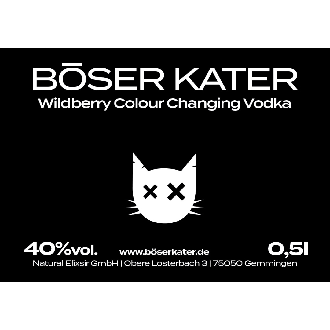 Böser Kater Wildberry Colour Changing Vodka mit Farbwechsel-Effekt 0,5l 40% Vol. – Bild 5