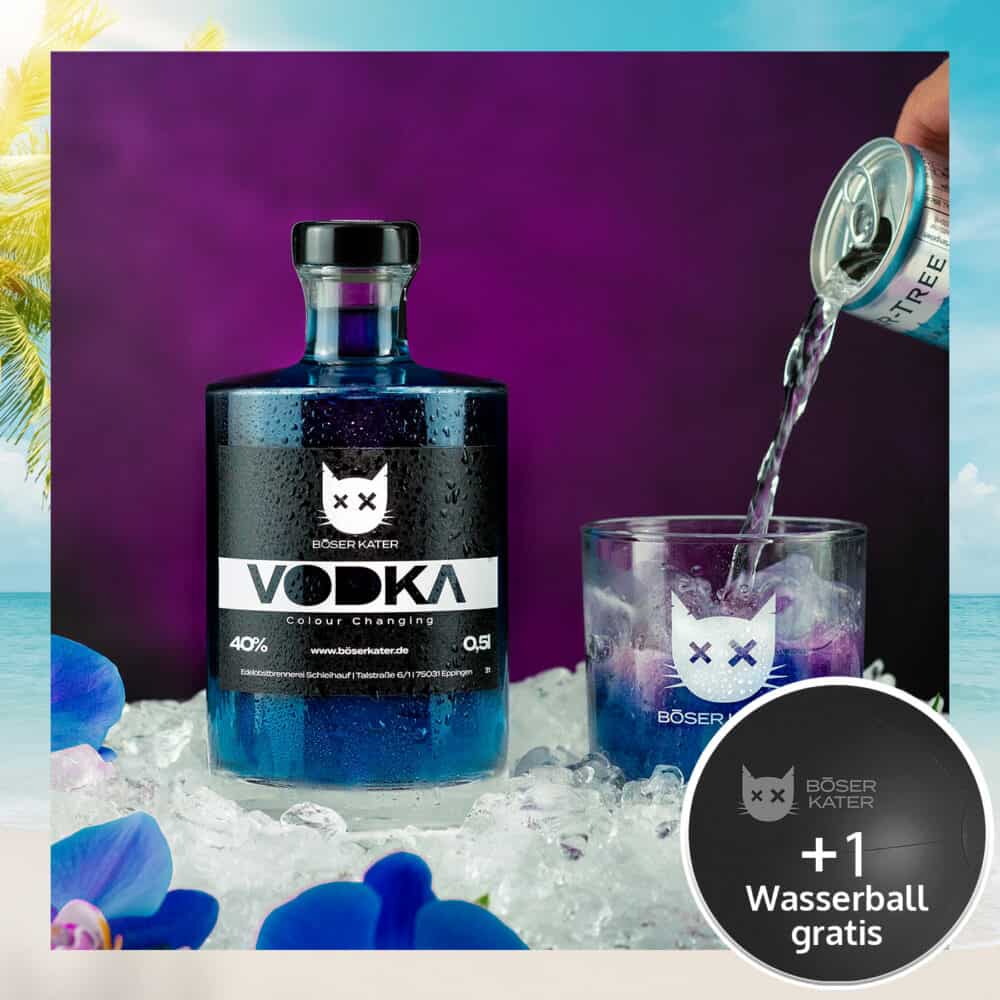 Böser Kater Wildberry Colour Changing Vodka mit Farbwechsel-Effekt 0,5l 40% Vol.
