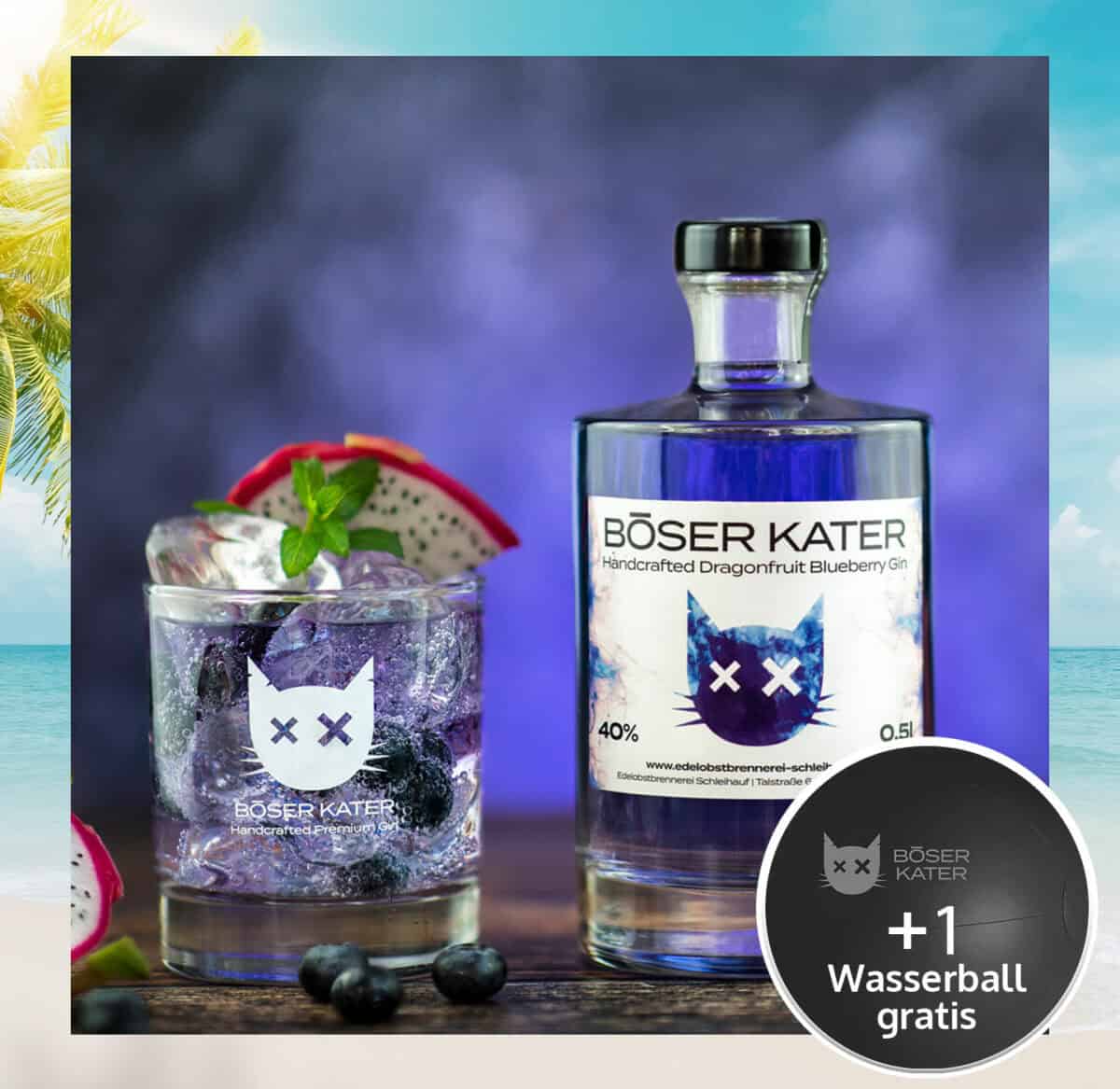 Böser Kater Dragonfruit Blueberry Gin 40% Vol.