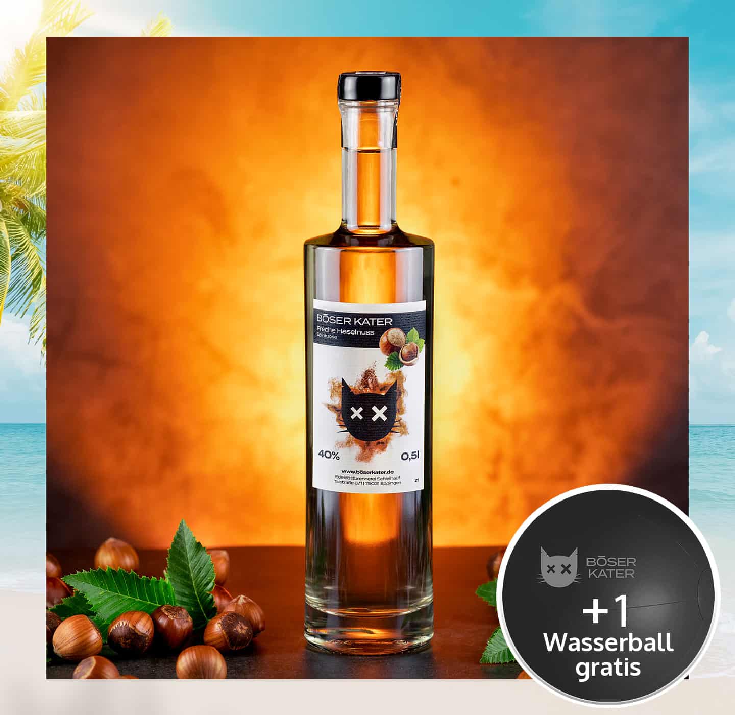 Böser Kater Freche Haselnuss Spirituose 0,5l 40% Vol.