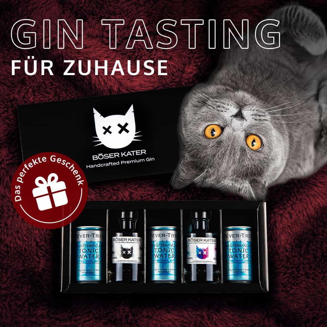 Böser Kater 2er Gin Tasting-Set / Geschenkbox mit passendem Fever-Tree Tonic Water – Bild 3