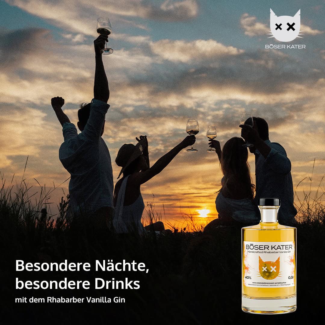 Böser Kater Rhabarber Vanilla Gin 40% Vol. – Bild 5