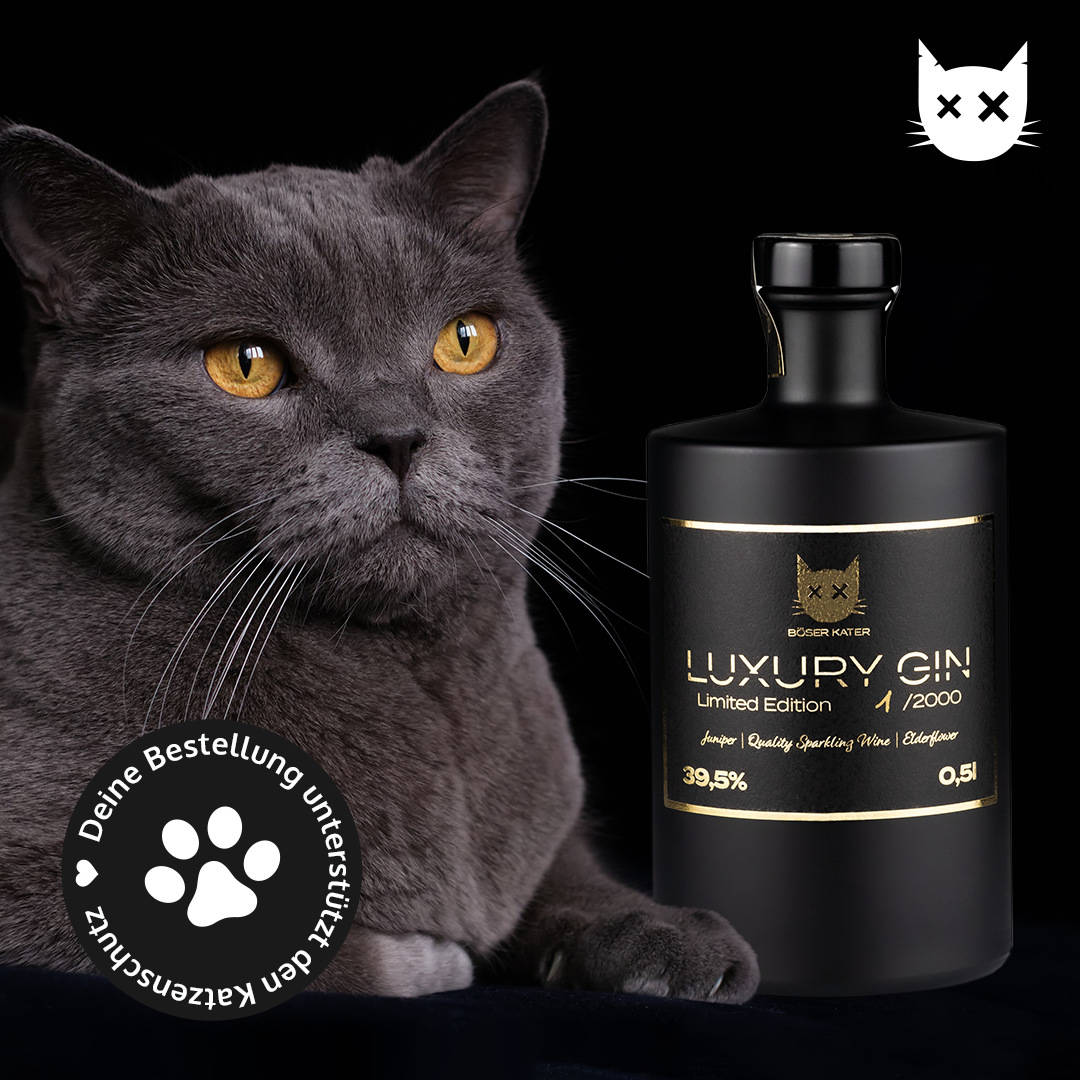 Böser Kater Luxury Gin mit Katze