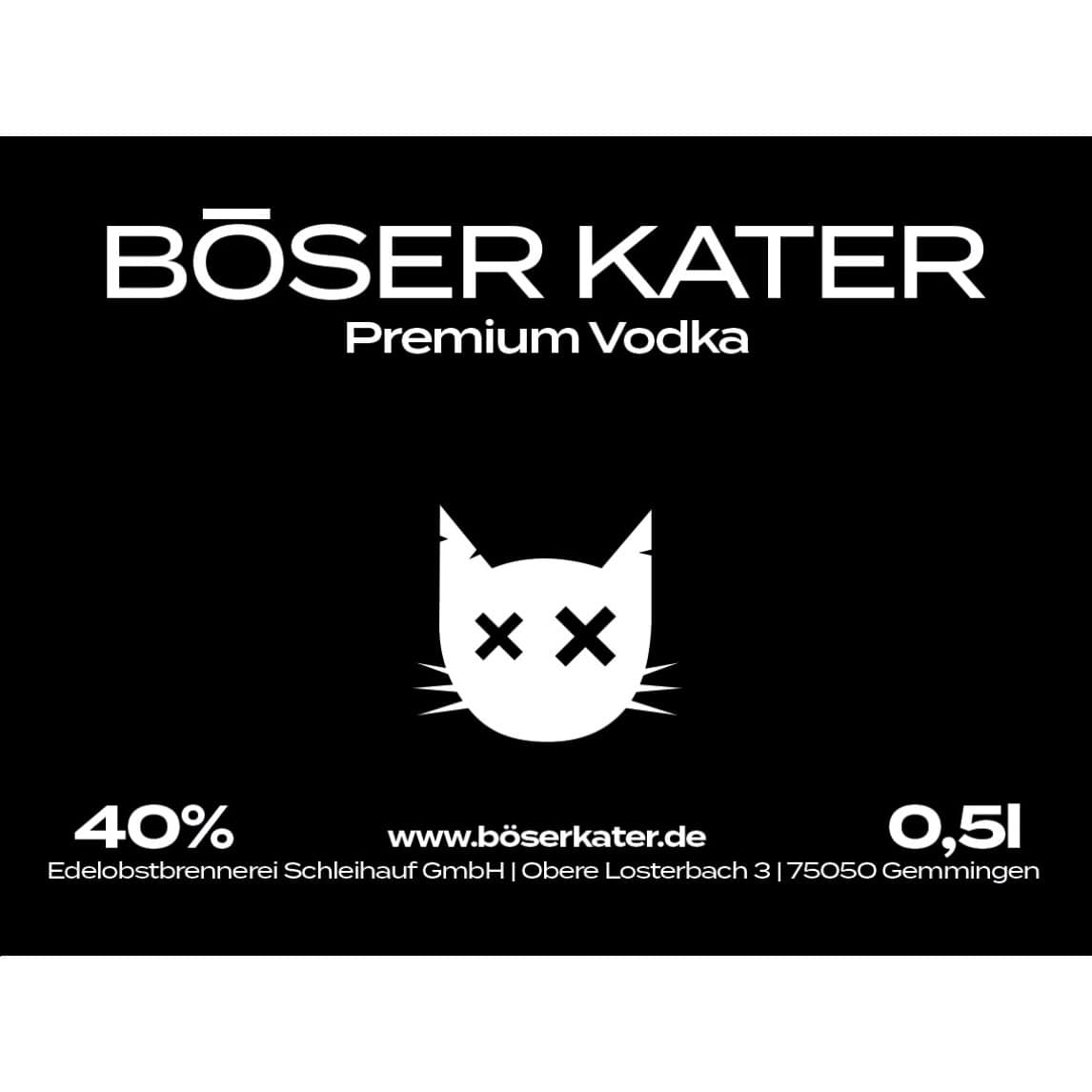 Böser Kater Premium Vodka 0,5l 40% Vol. – Bild 6