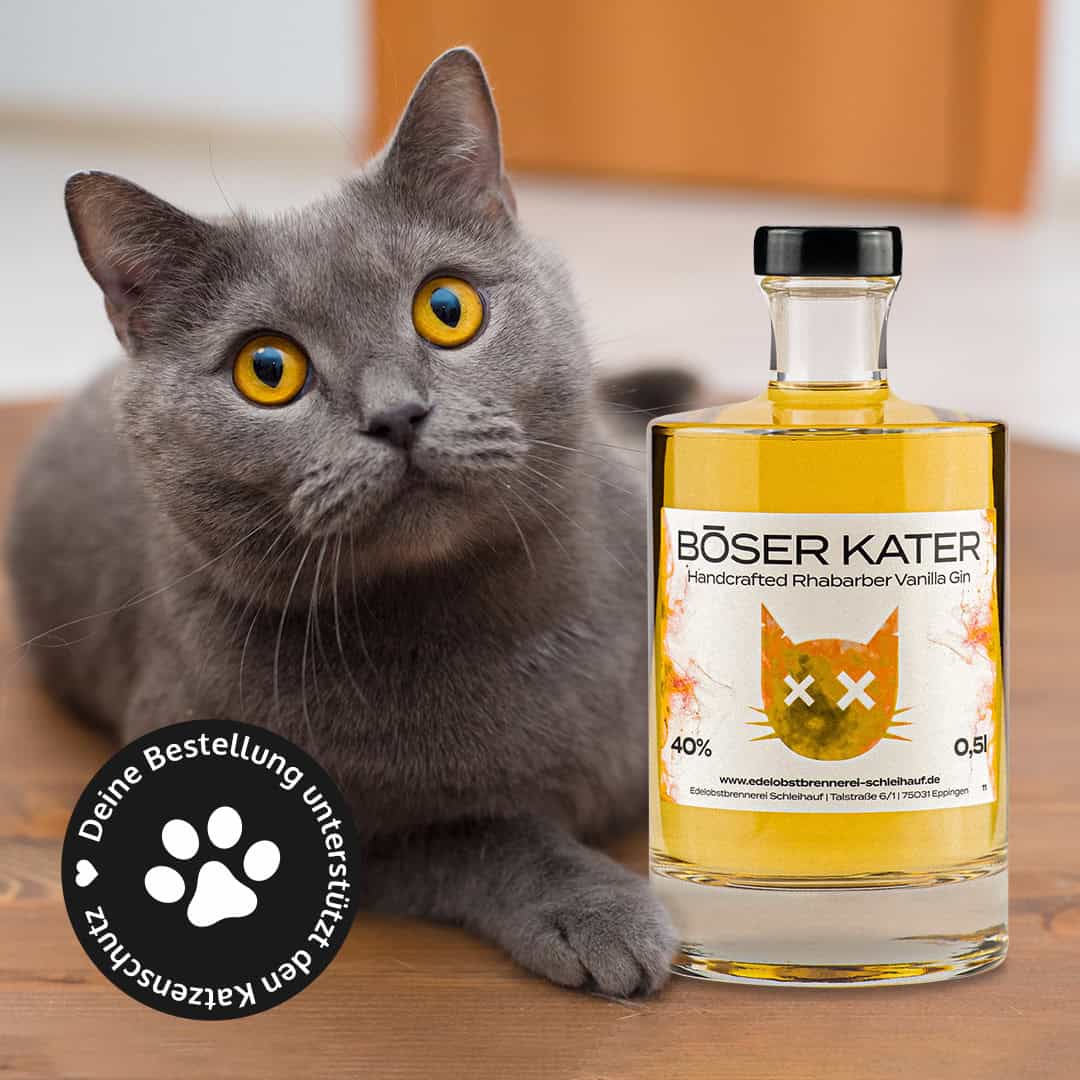 Böser Kater Rhabarber Vanilla Gin 40% Vol. – Bild 3