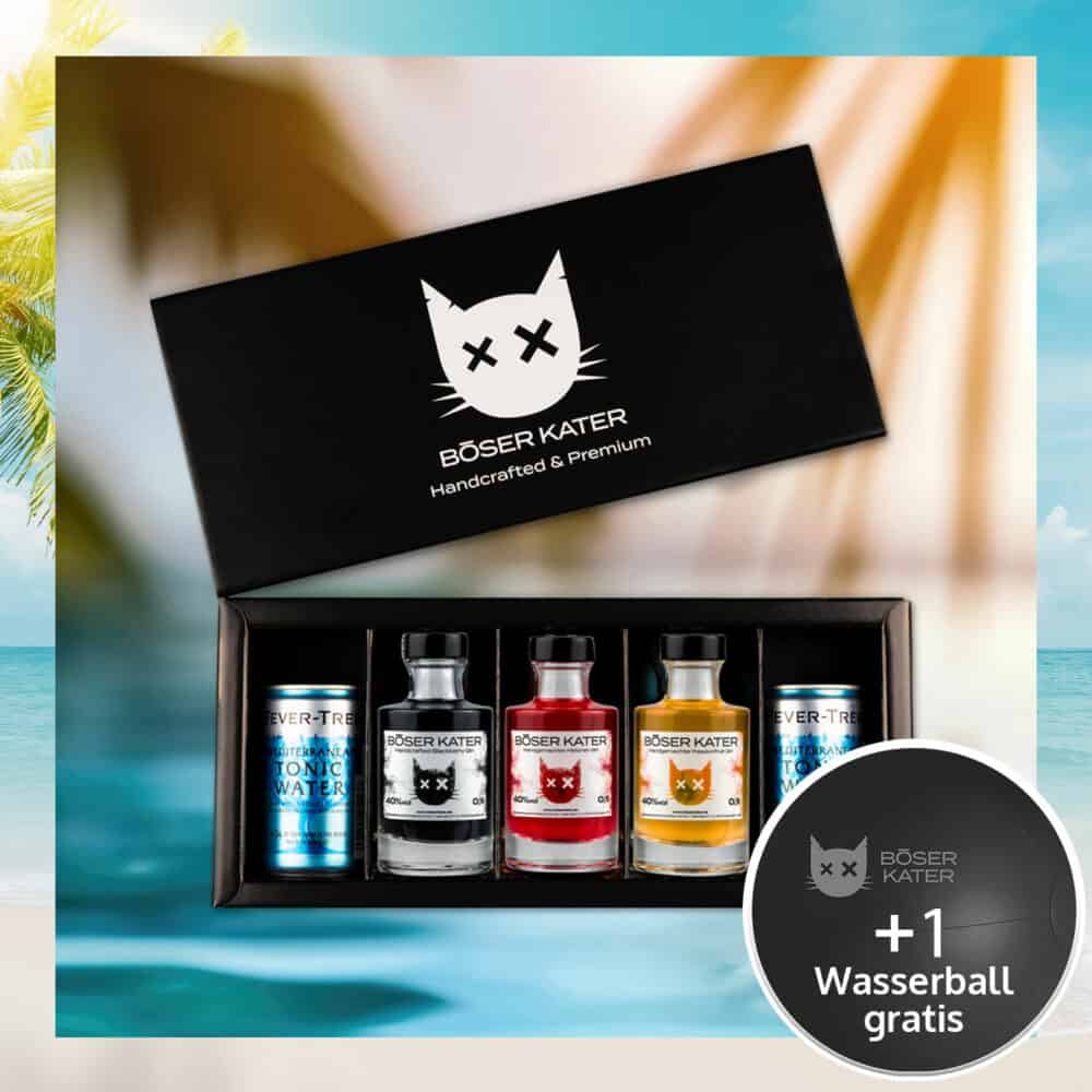 Böser Kater Fruity Gin Tasting Set | Limitiert auf 999 Stück | Mit passendem Fever-Tree Tonic Water