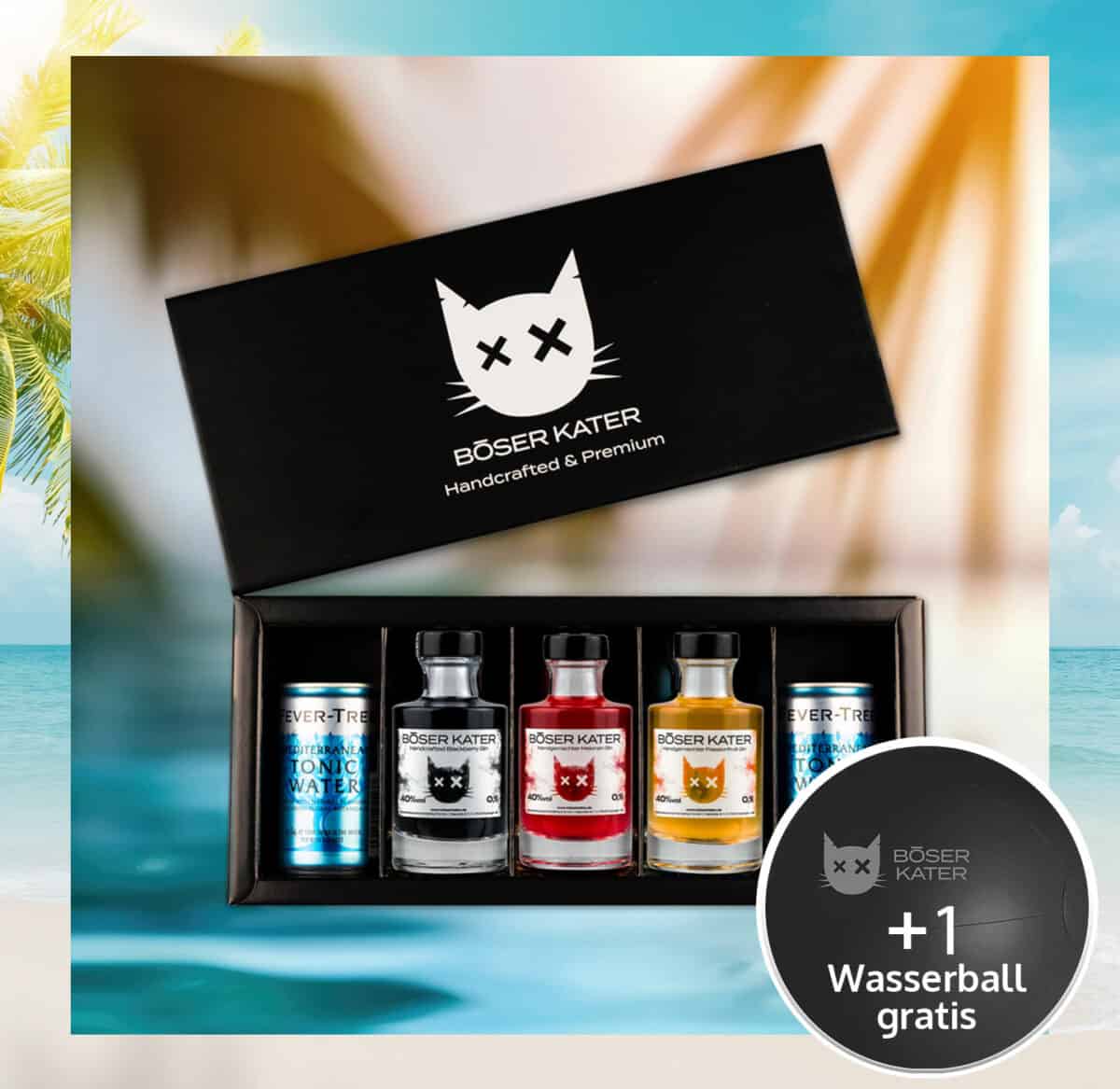 Böser Kater Fruity Gin Tasting Set | Limitiert auf 999 Stück | Mit passendem Fever-Tree Tonic Water