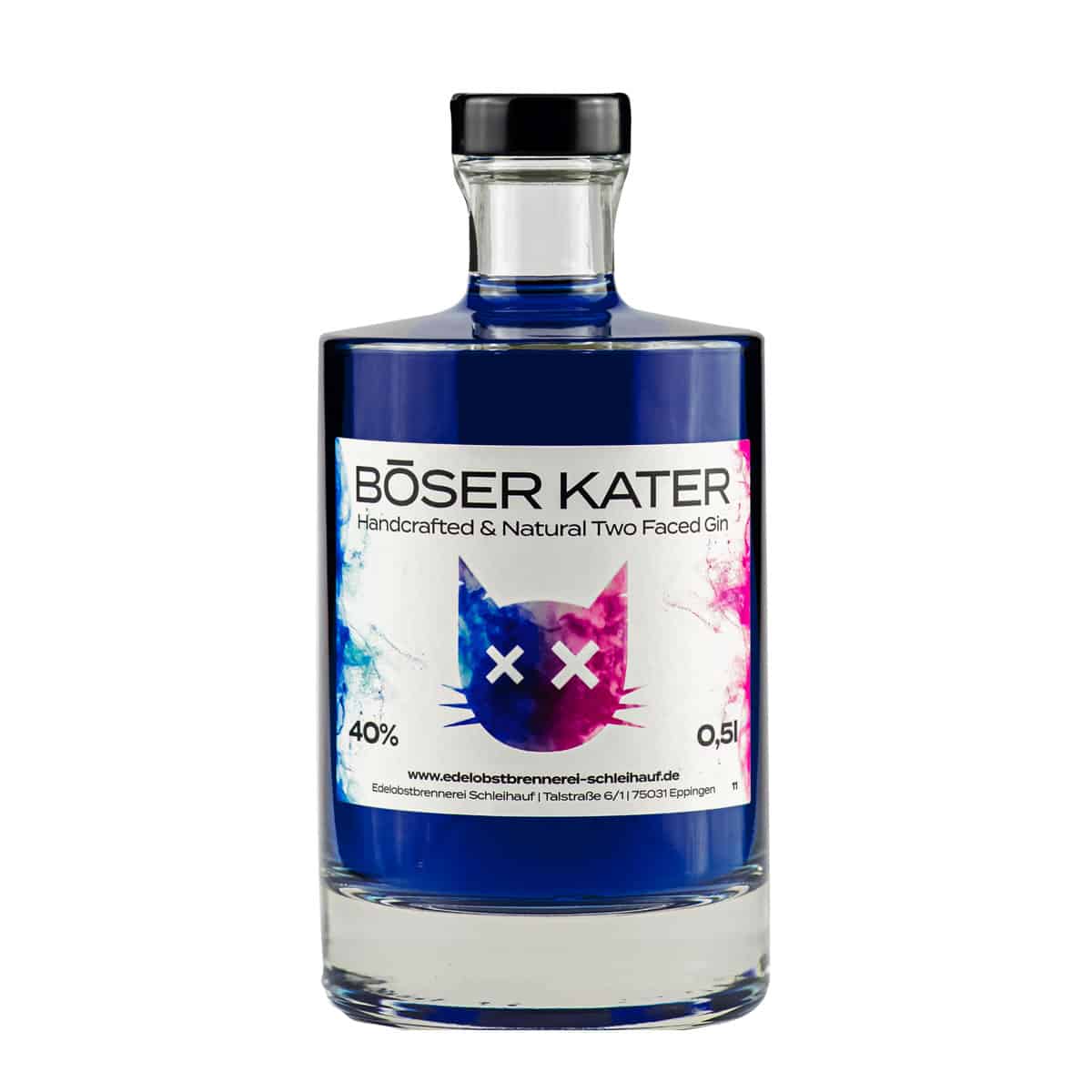 Böser Kater Two Faced Gin Flasche