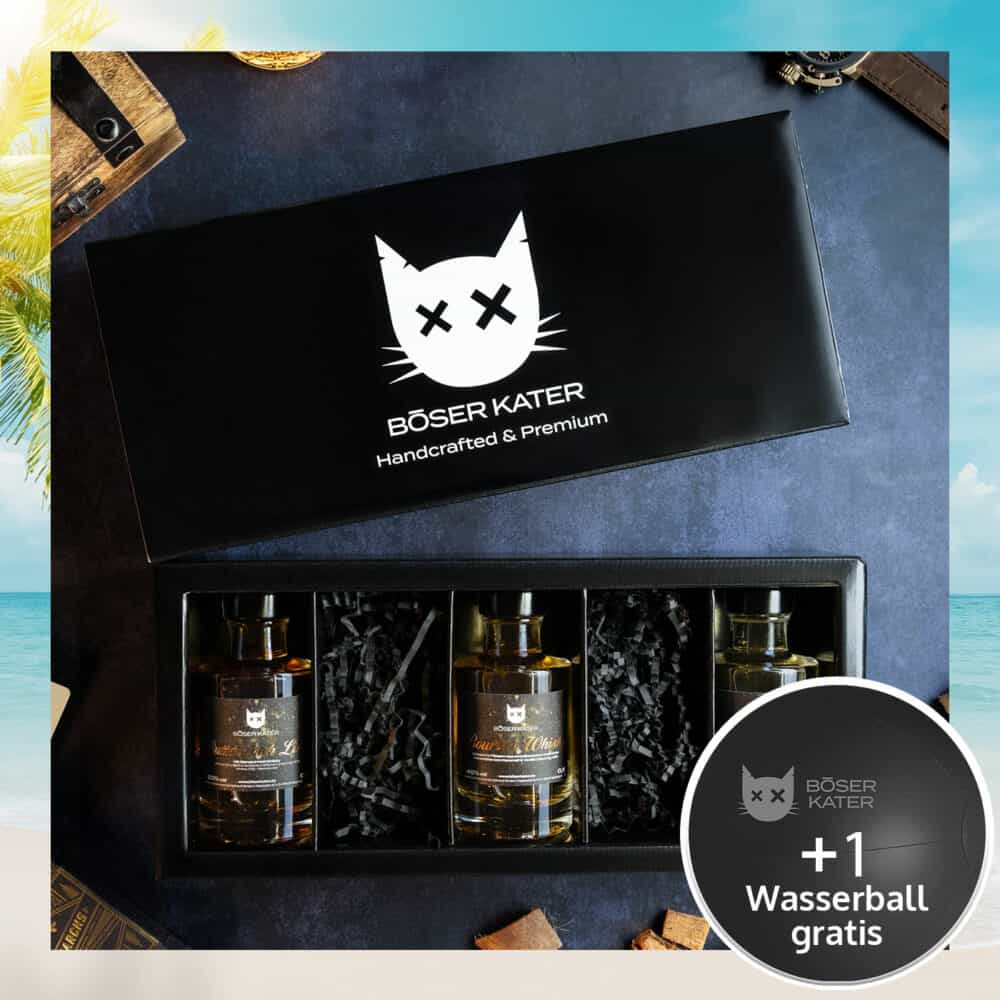 Böser Kater 3er Whisky Tasting Set mit Bourbon, Blended Malt & Butterscotch Likör mit Whisky