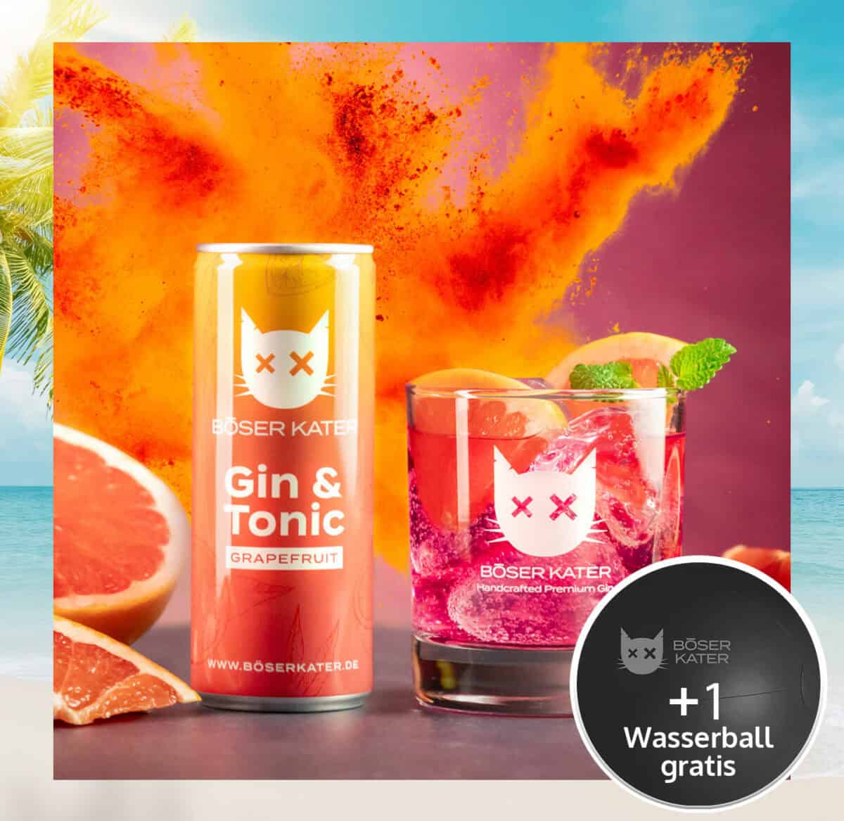 Böser Kater Grapefruit Gin & Tonic ReadyToDrink Dose 250ml 10% Vol.