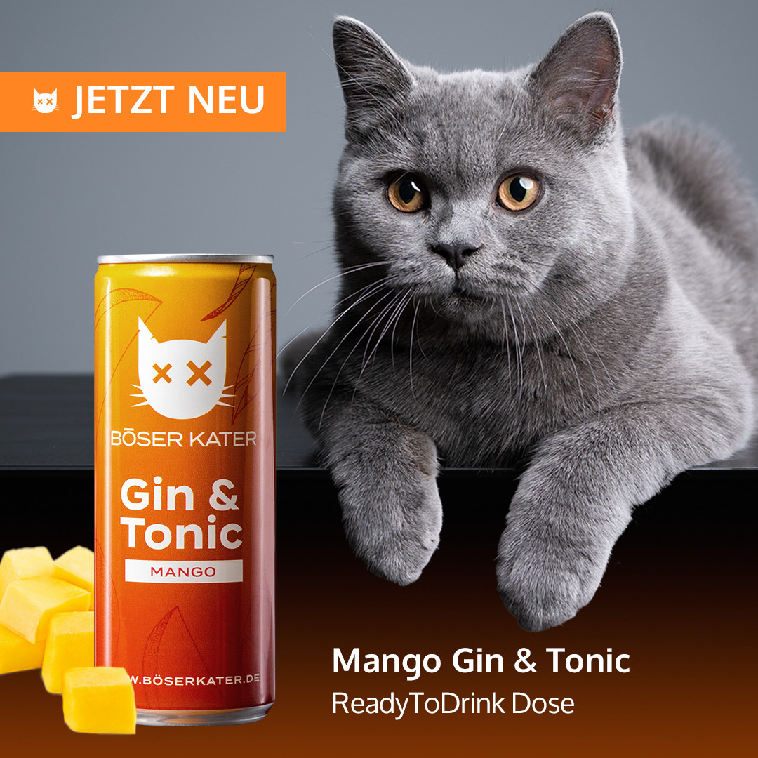 Böser Kater Mango Gin & Tonic ReadyToDrink Dose 250ml 10% Vol. – Bild 3