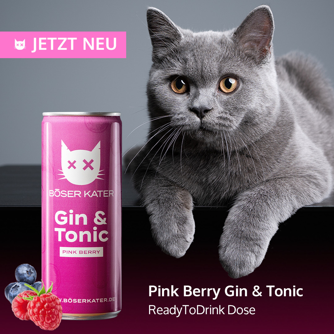 Böser Kater Pink Berry Gin & Tonic ReadyToDrink Dose 250ml 10% Vol. – Bild 3
