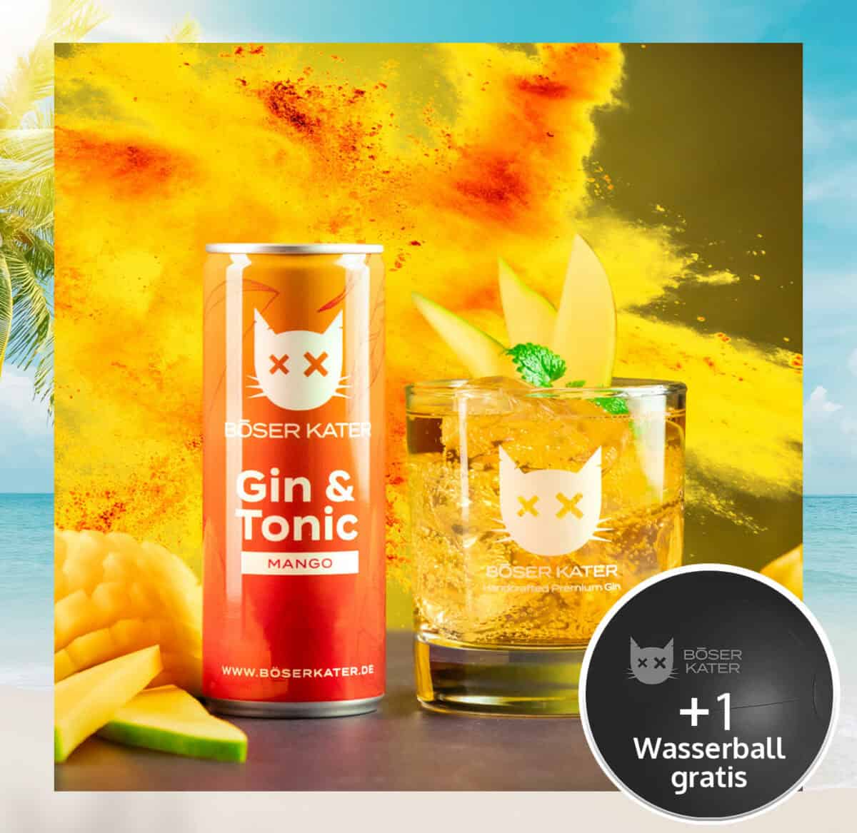 Böser Kater Mango Gin & Tonic ReadyToDrink Dose 250ml 10% Vol.