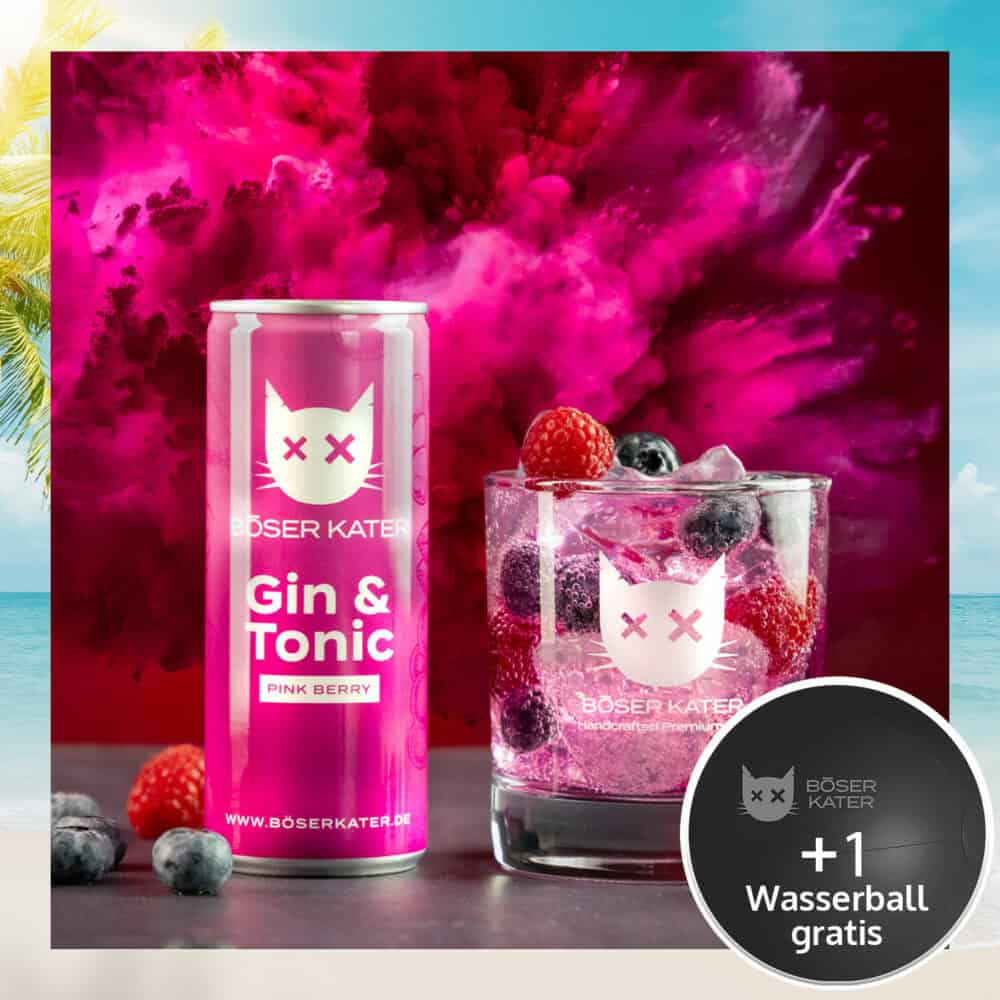 Böser Kater Pink Berry Gin & Tonic ReadyToDrink Dose 250ml 10% Vol.