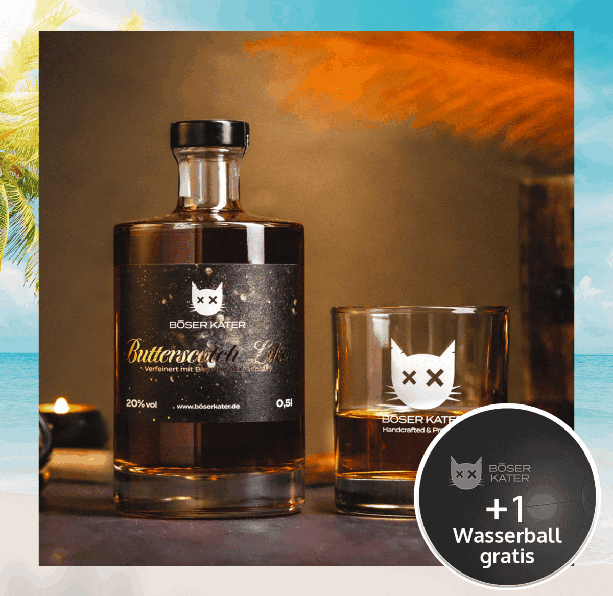 Böser Kater Butterscotch Likör mit Whisky 0,5l 20% Vol.