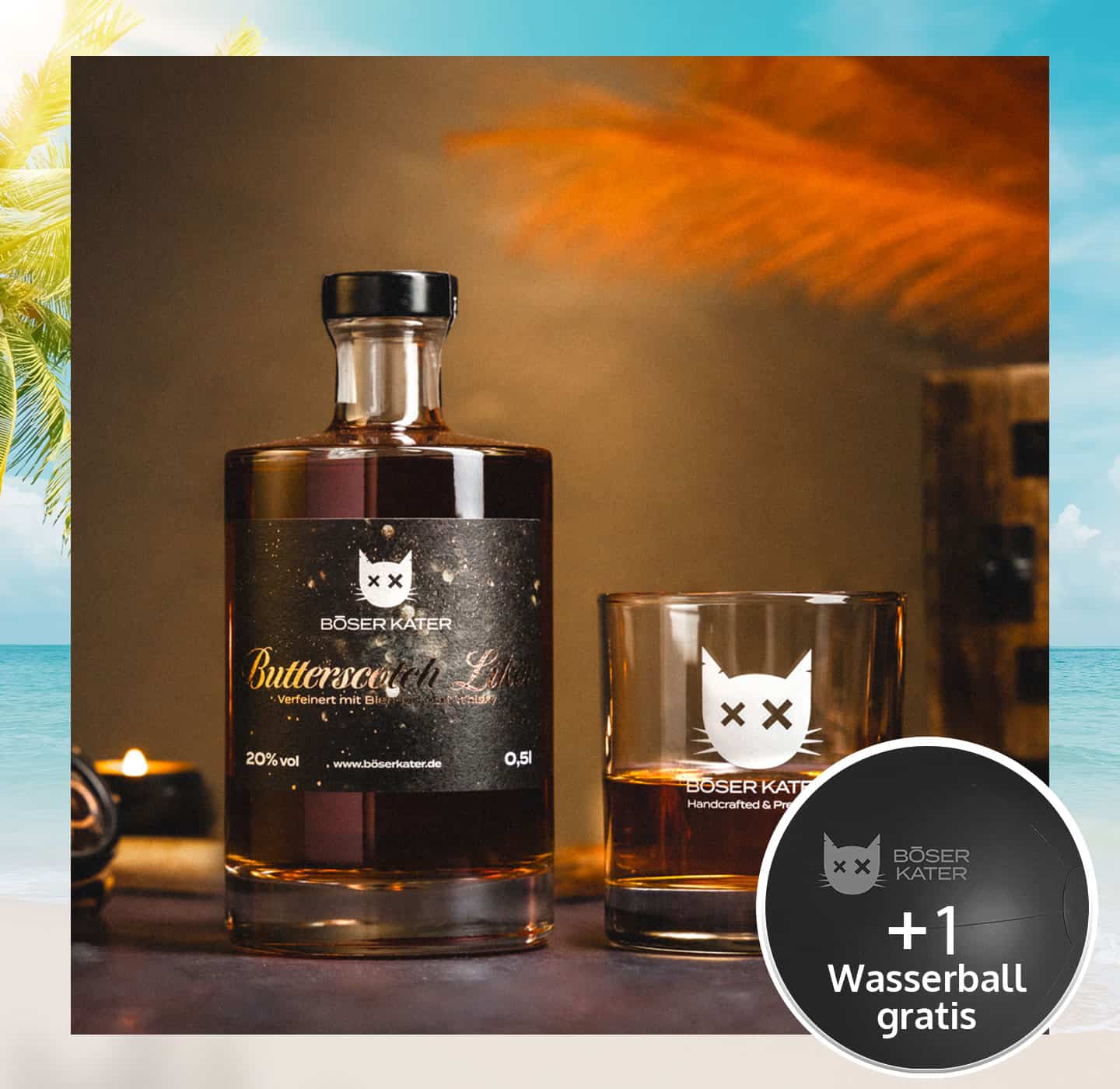 Böser Kater Butterscotch Likör mit Whisky 0,5l 20% Vol.