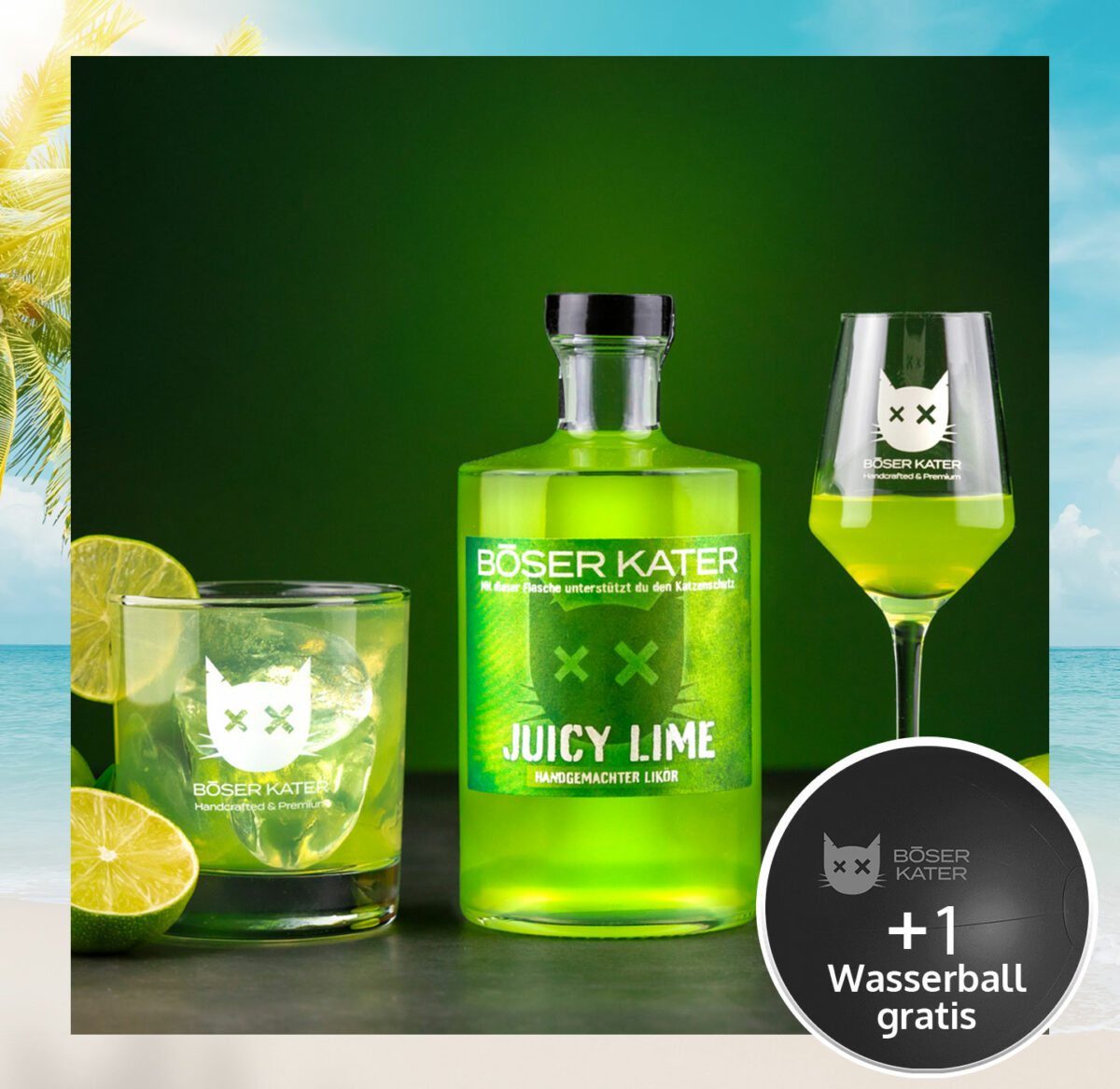 Böser Kater Juicy Lime Limetten Likör 17%
