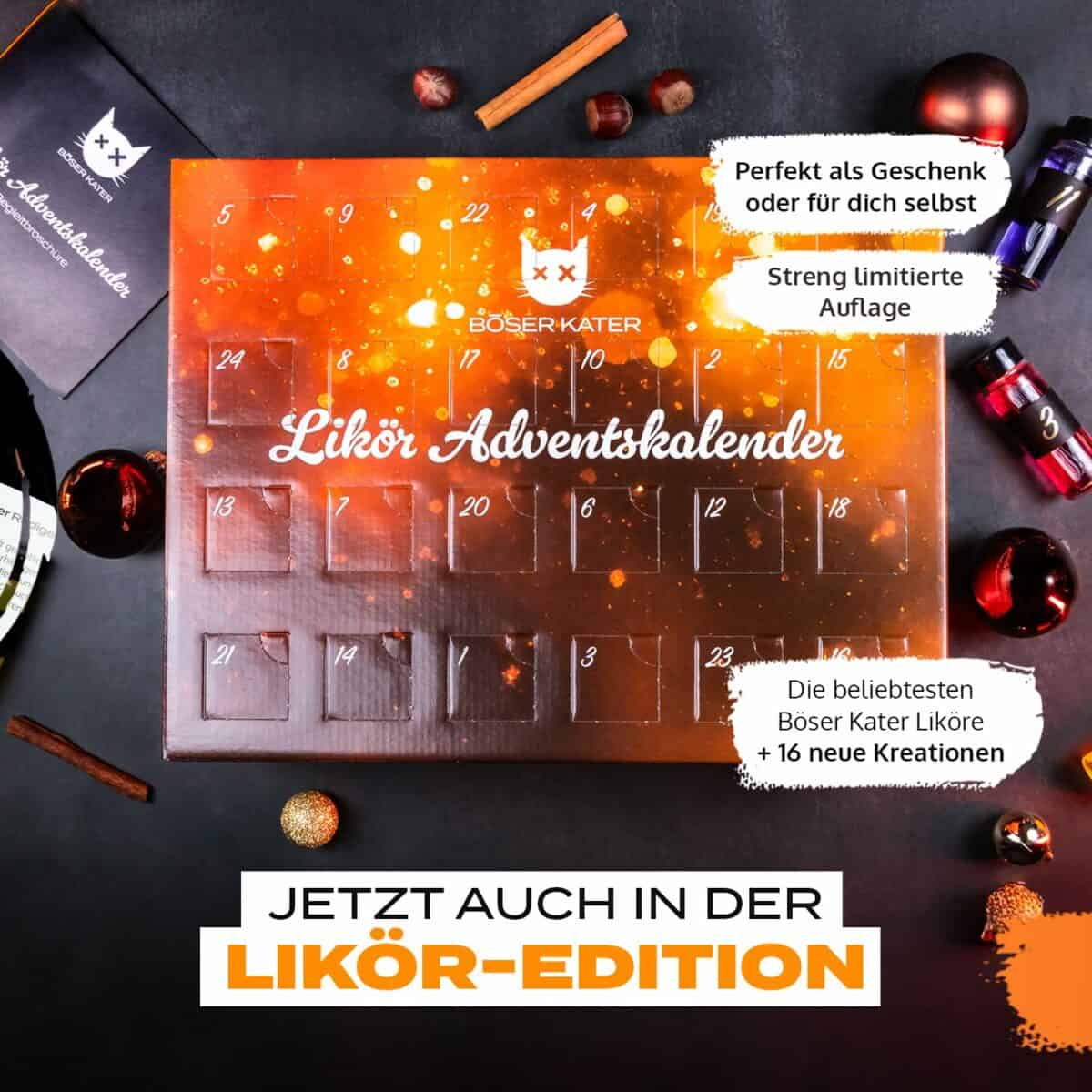 Böser Kater Likör Adventskalender mit Likör-Miniaturen & Begleitbroschüre – Bild 3