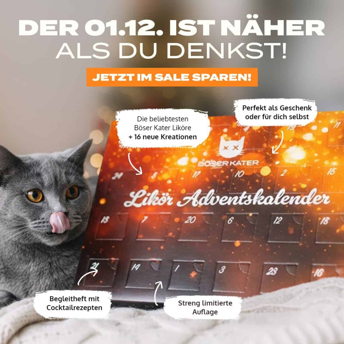 Böser Kater Likör Adventskalender mit Likör-Miniaturen & Begleitbroschüre – Bild 4