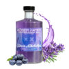 Freigestellte Flasche Böser Kater Lavendel Blueberry Alkoholfrei mit abgebildeten Heidelbeeren und Lavendelzweig