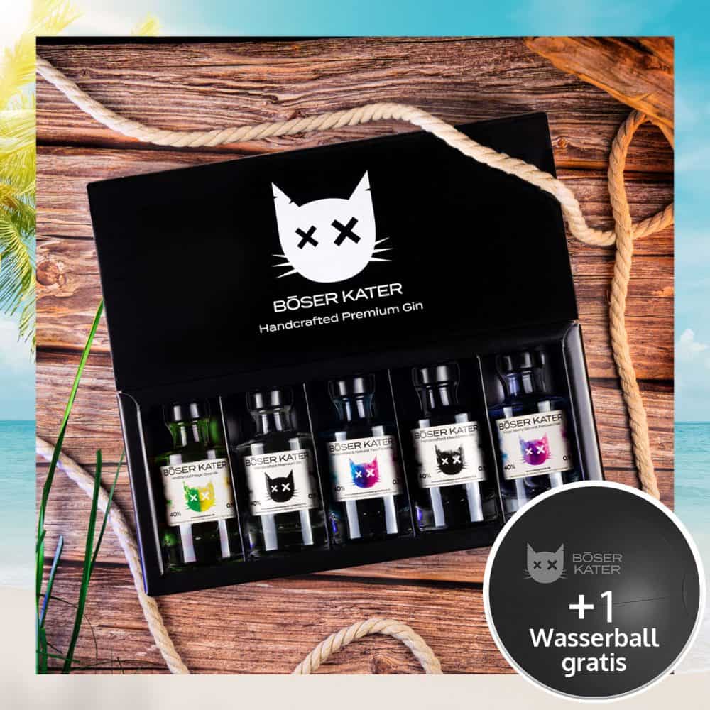 Böser Kater 5er Farbwechsel Gin Tasting-Set / Geschenkbox