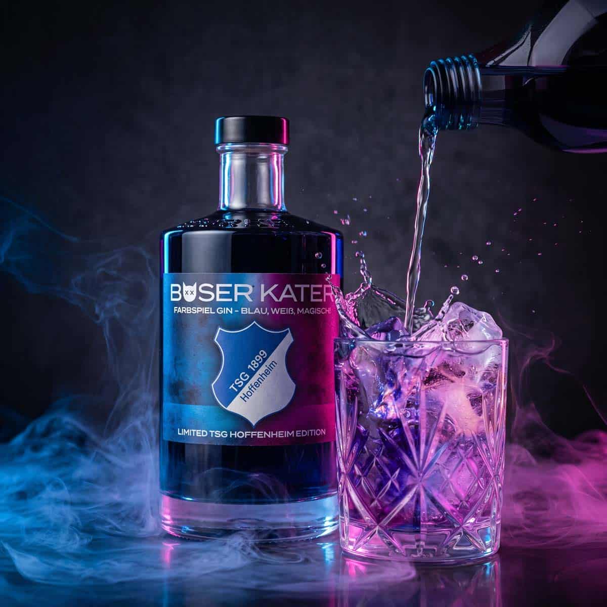 Böser Kater x TSG Hoffenheim Limited Edition | Farbwechsel Gin von Blau zu Violett 40% Vol. – Bild 4