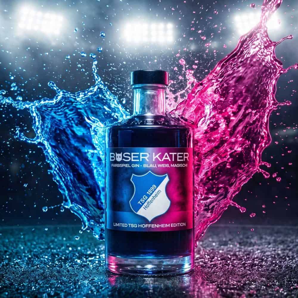 Böser Kater x TSG Hoffenheim Limited Edition | Farbwechsel Gin von Blau zu Violett 40% Vol.